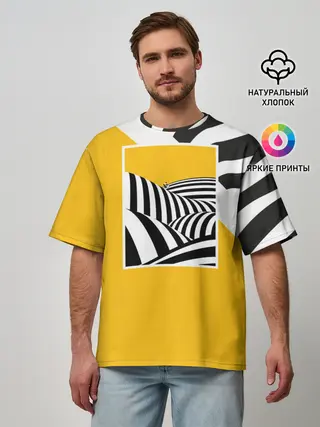 Мужская футболка оверсайз / Крути педали