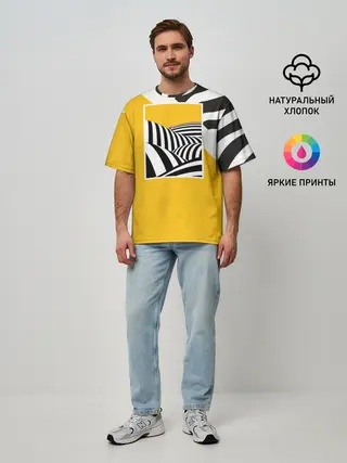 Мужская футболка оверсайз / Крути педали