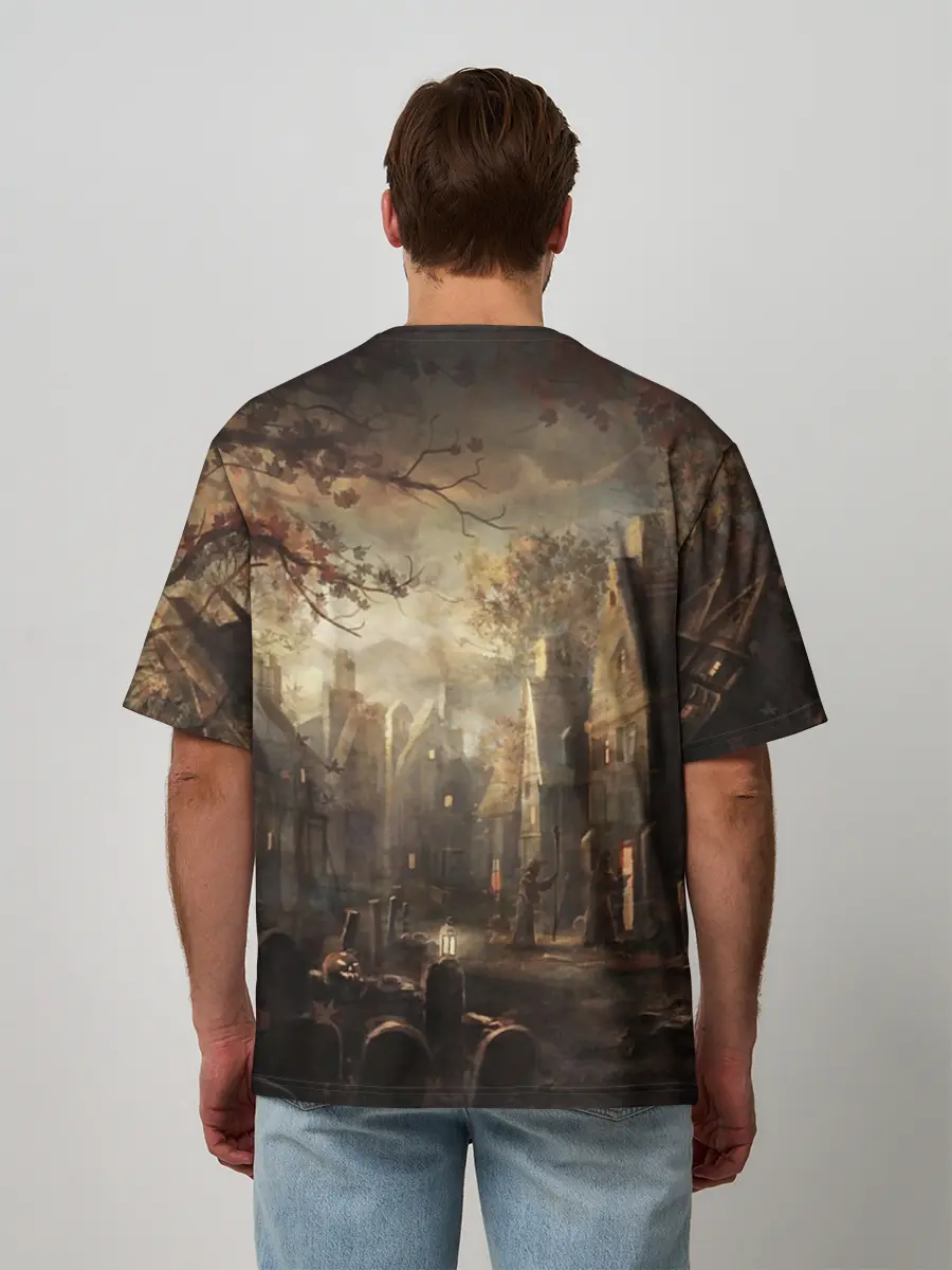 Мужская футболка оверсайз / Halloween