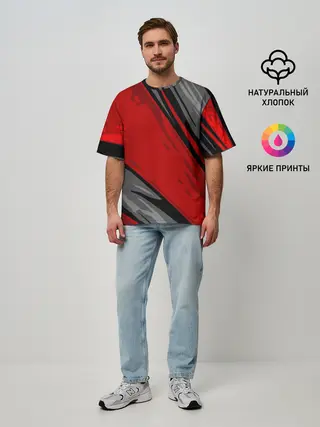 Мужская футболка оверсайз / Сиомбиотический стиль