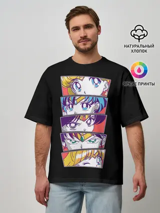 Мужская футболка оверсайз / SAILOR SCOUTS