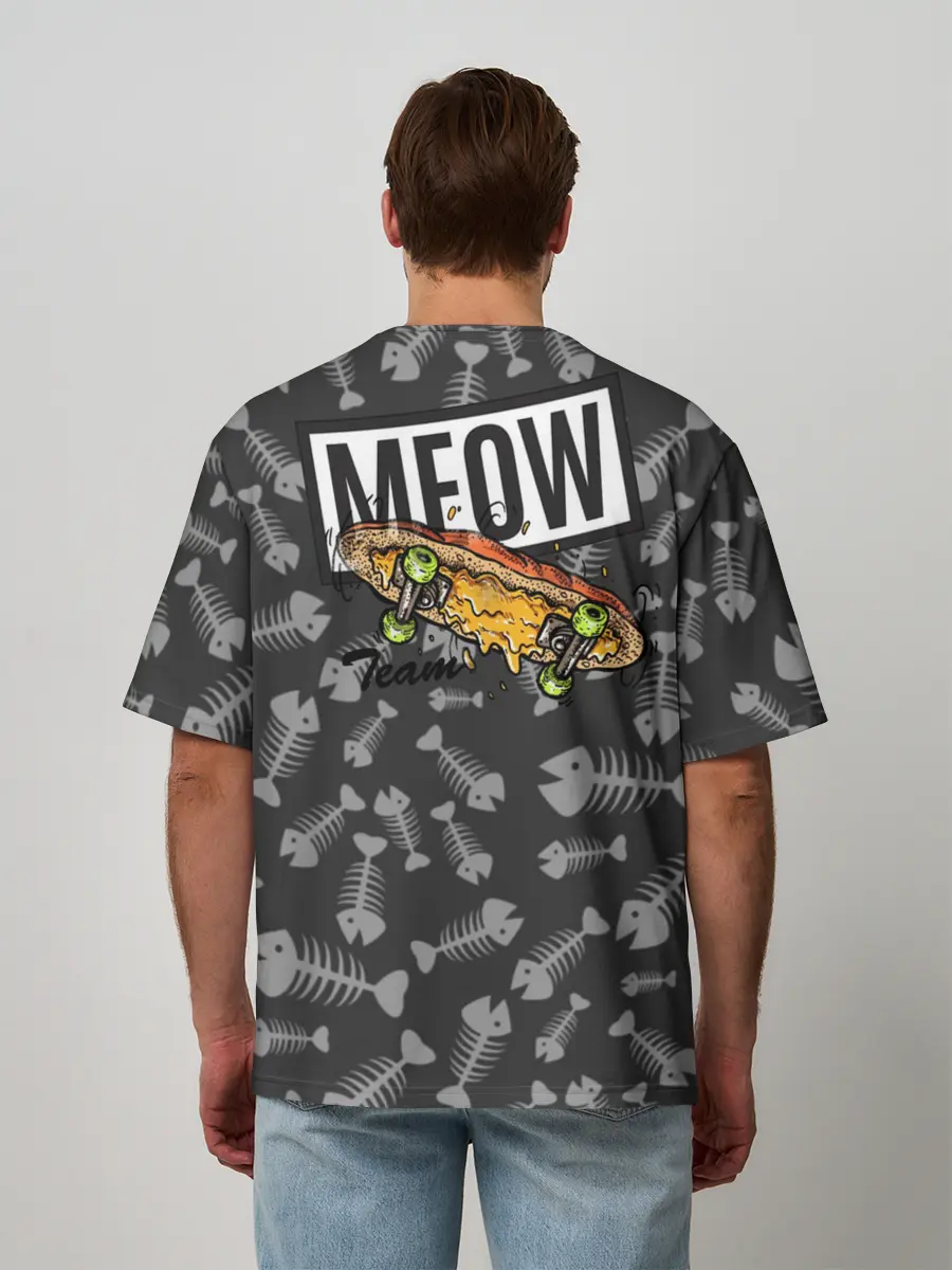 Мужская футболка оверсайз / SK8CAT
