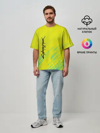 Мужская футболка оверсайз / CYBERPUNK 2077 | КИБЕРПАНК 2077