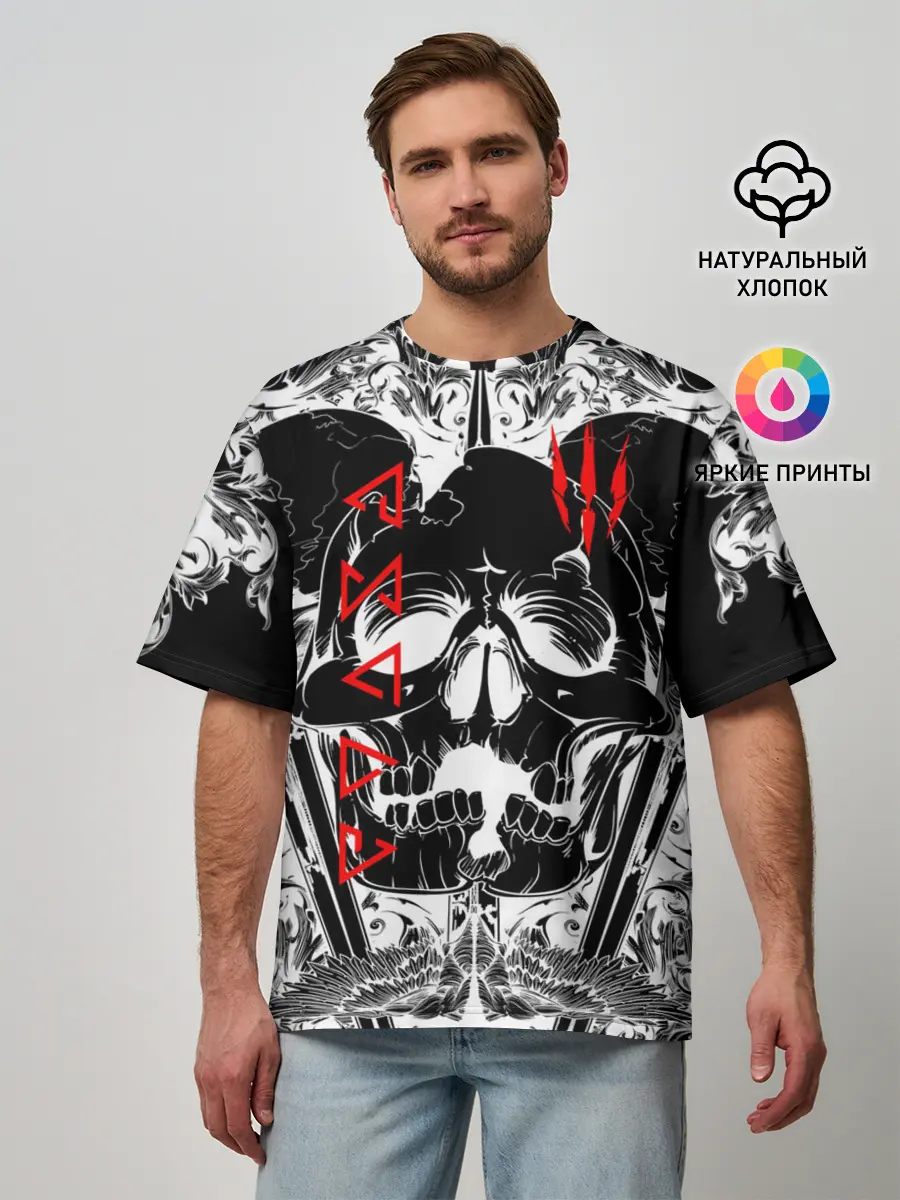 Мужская футболка оверсайз / The Witcher