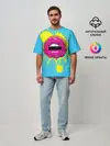 Мужская футболка оверсайз / Donut lips