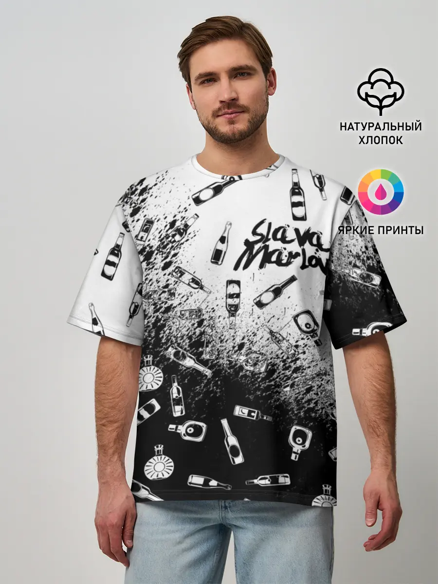 Мужская футболка оверсайз / SLAVA MARLOW