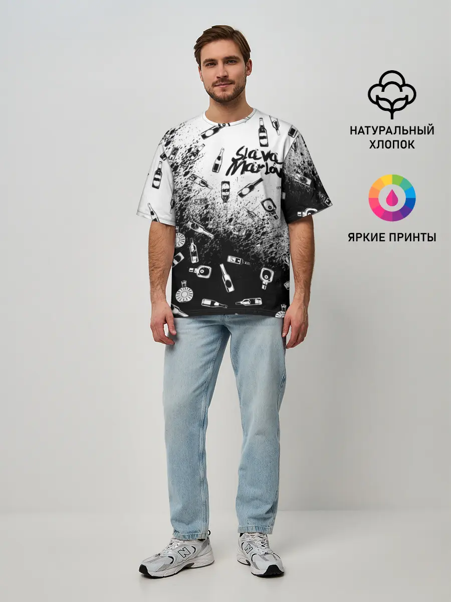 Мужская футболка оверсайз / SLAVA MARLOW