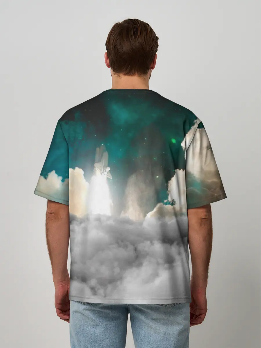 Мужская футболка оверсайз / Elon Musk Thinker