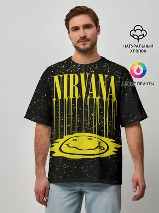 Мужская футболка оверсайз / Nirvana