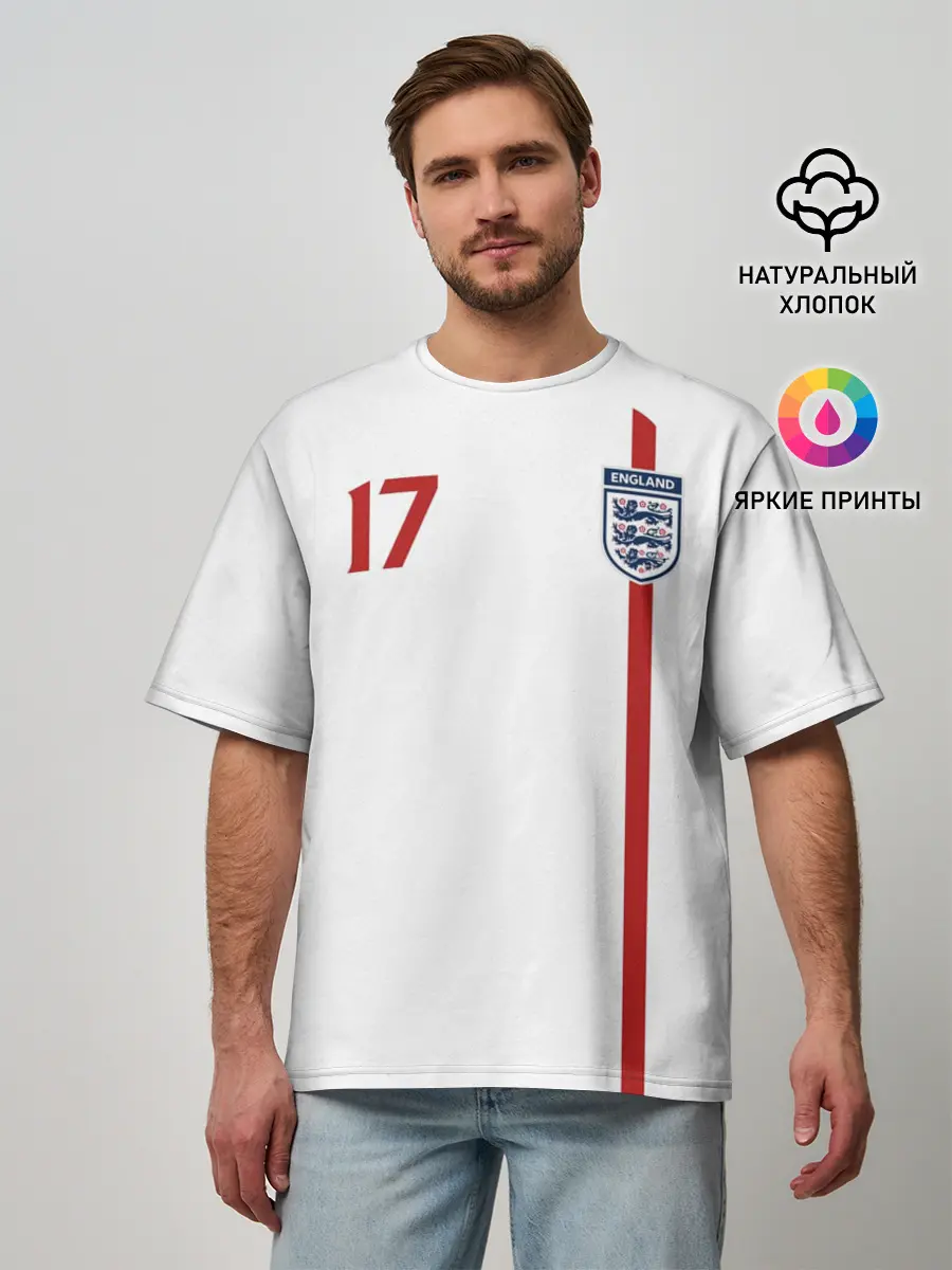 Мужская футболка оверсайз / Тедди Шерингем Англия Ретро