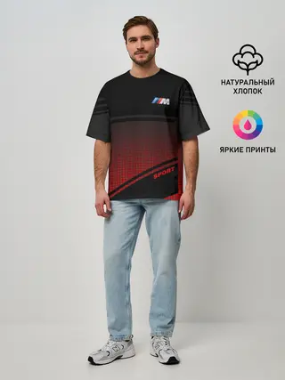 Мужская футболка оверсайз / BMW 2018 M Sport