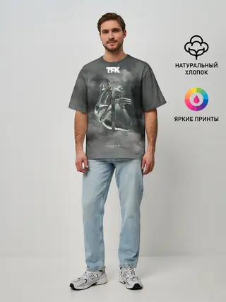 Мужская футболка оверсайз / TFK Incomplete