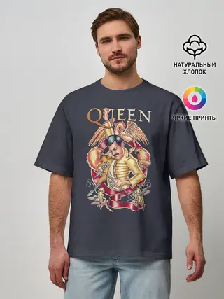 Мужская футболка оверсайз / Queen - Фредди Меркьюри