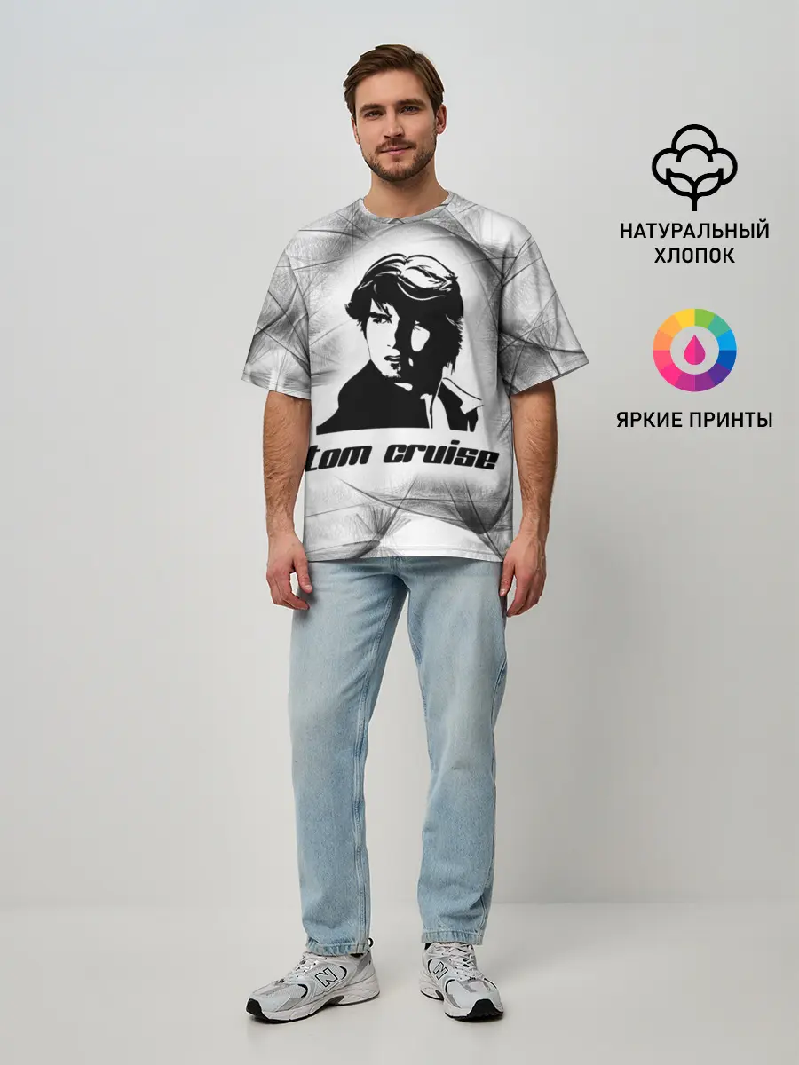 Мужская футболка оверсайз / Tom Cruise