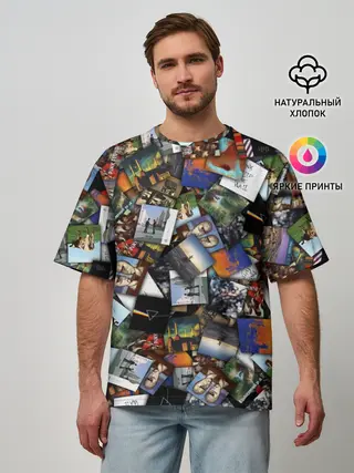 Мужская футболка оверсайз / Pink Floyd. Дискография