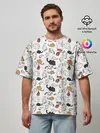 Мужская футболка оверсайз / Коты