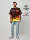Мужская футболка оверсайз / MANCHESTER UNITED / ДЬЯВОЛ