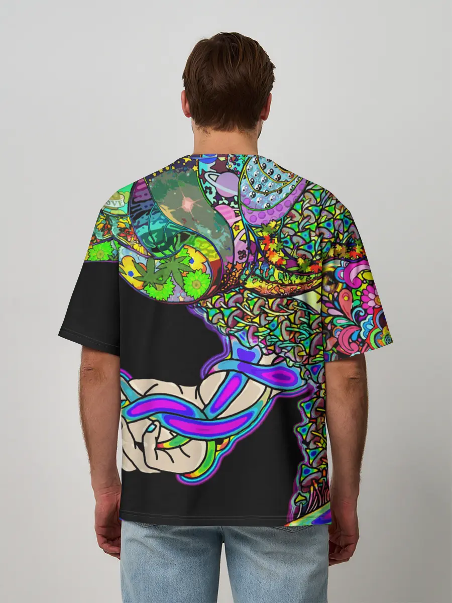 Мужская футболка оверсайз / ПСИХОДЕЛИКА NEW