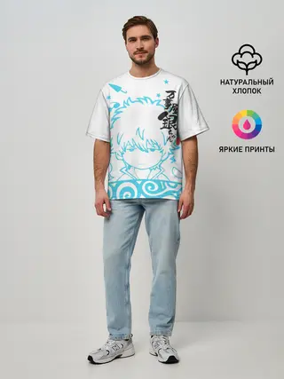 Мужская футболка оверсайз / Самурай Гинтоки