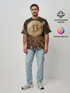 Мужская футболка оверсайз / Биткоин