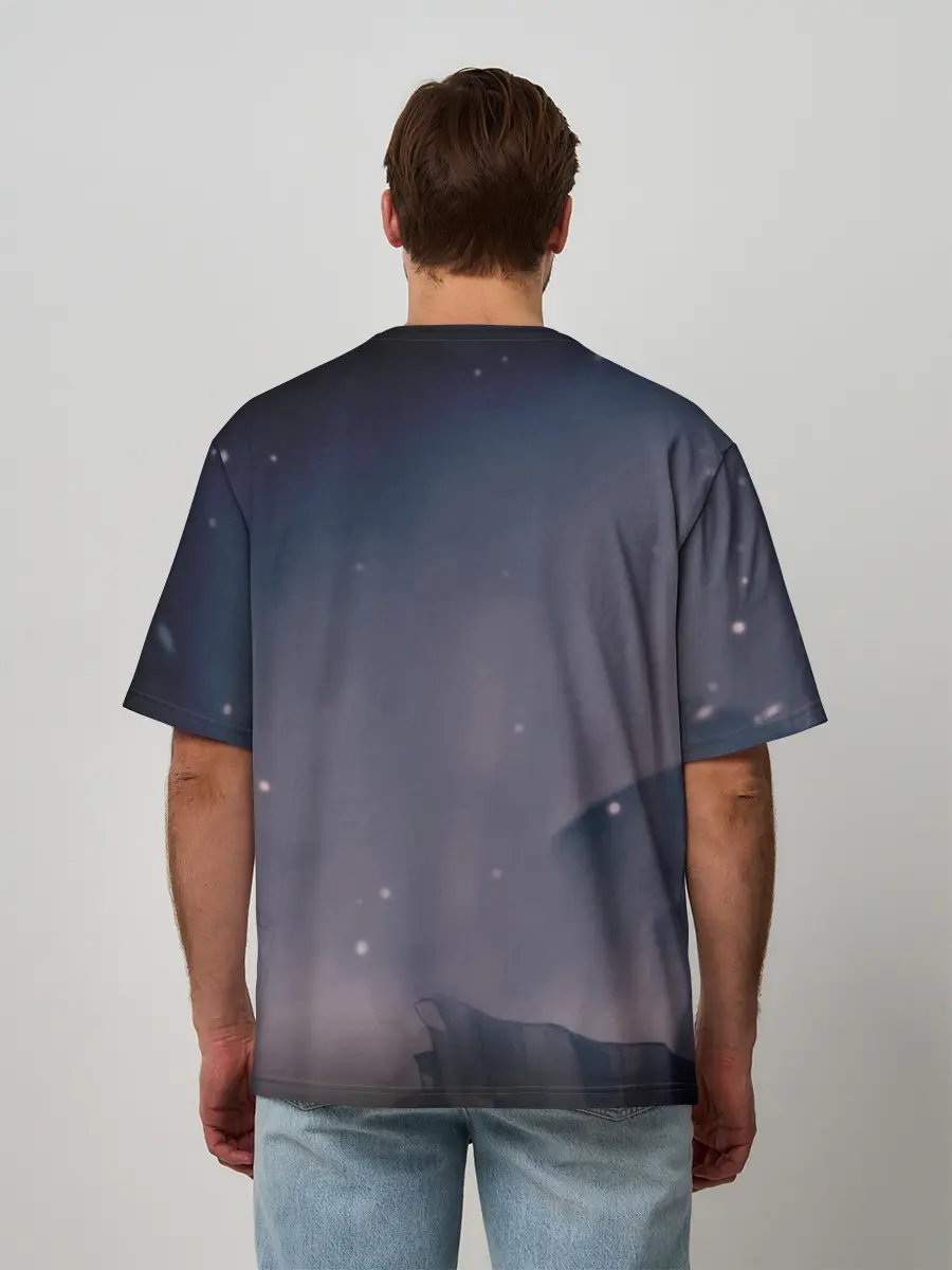 Мужская футболка оверсайз / Рыцарь - HOLLOW KNIGHT