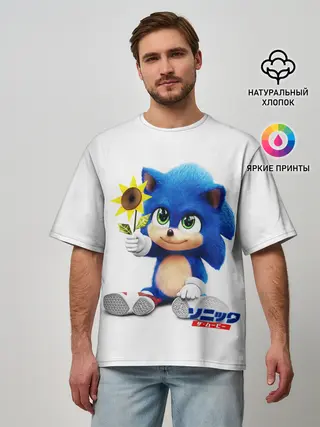 Мужская футболка оверсайз / SONIC
