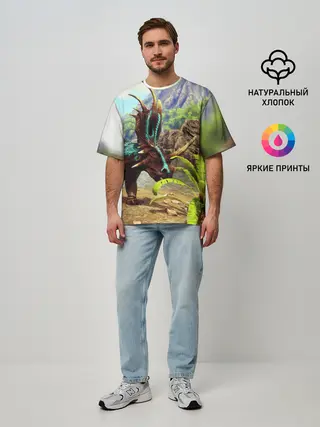 Мужская футболка оверсайз / Ark Survival | АРК СУРВИВАЛ