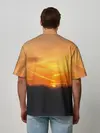 Мужская футболка оверсайз / Закат