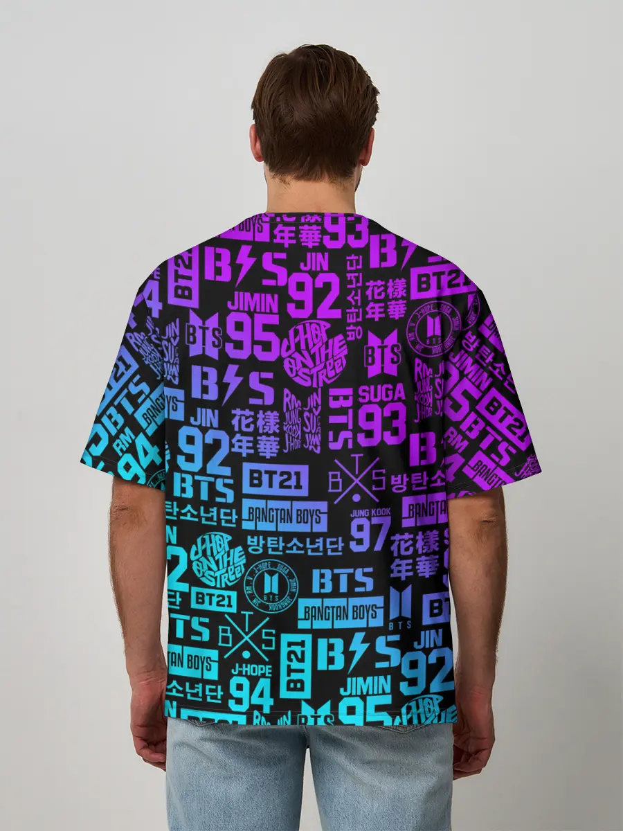 Мужская футболка оверсайз / BTS