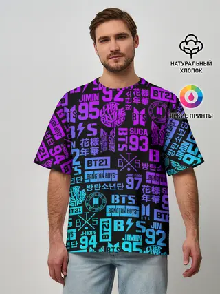 Мужская футболка оверсайз / BTS