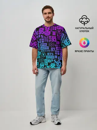 Мужская футболка оверсайз / BTS