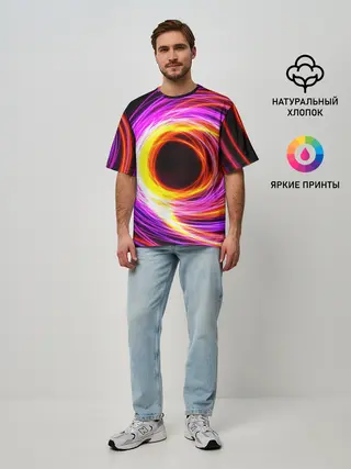 Мужская футболка оверсайз / ИСКРЫ