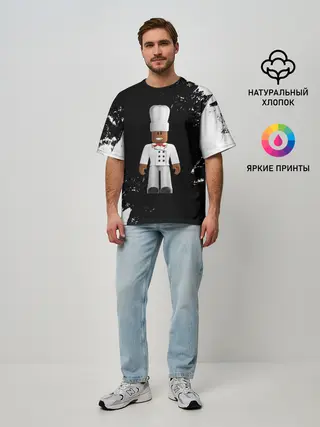 Мужская футболка оверсайз / ROBLOX | РОБЛОКС | LOGO