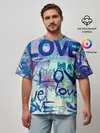 Мужская футболка оверсайз / LOVE