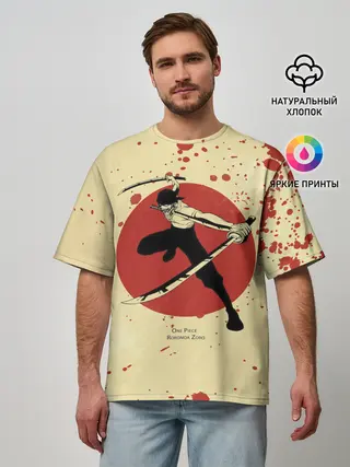 Мужская футболка оверсайз / Зоро | One Piece. Большой куш