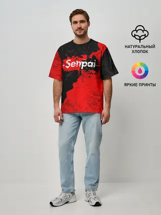 Мужская футболка оверсайз / SENPAI