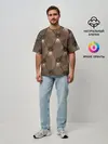 Мужская футболка оверсайз / КоЖа в ромбиках