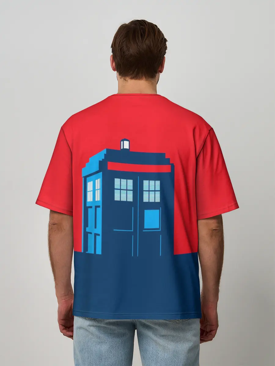 Мужская футболка оверсайз / IN TARDIS WE TRUST