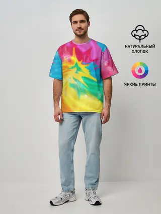 Мужская футболка оверсайз / Tie-Dye