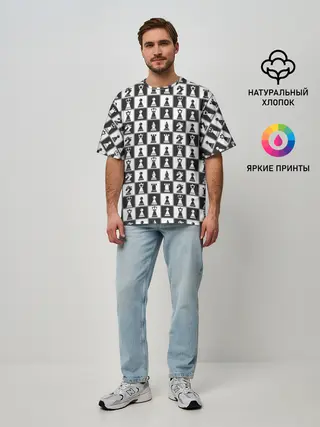 Мужская футболка оверсайз / Шахматы