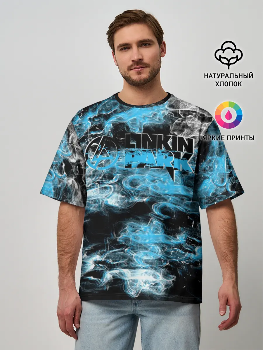 Мужская футболка оверсайз / Линкин Парк Рок