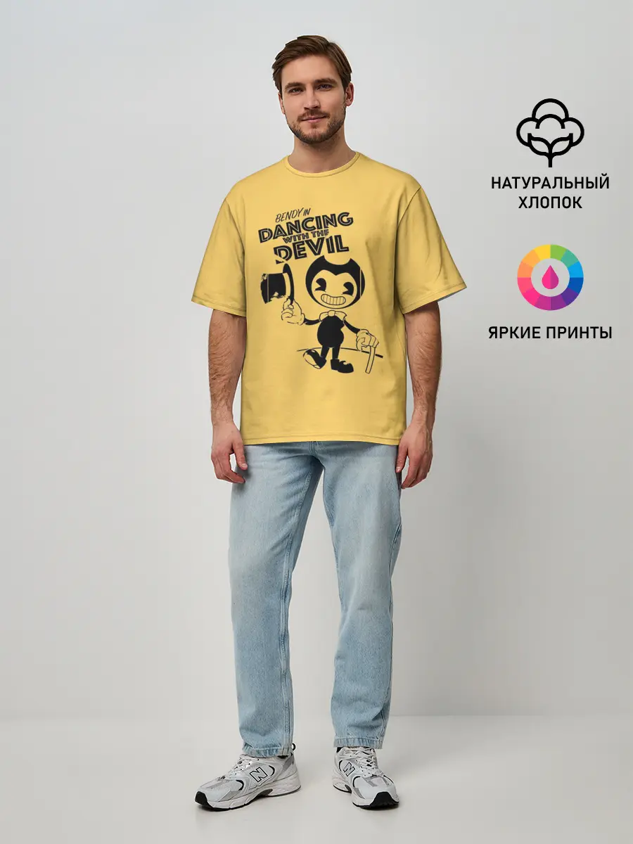 Мужская футболка оверсайз / Bendy And The Ink Machine