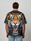 Мужская футболка оверсайз / Амурский тигр в ночи