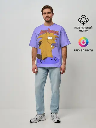 Мужская футболка оверсайз / Крутые бобры. Норберт