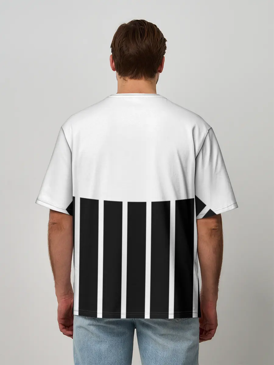 Мужская футболка оверсайз / Juventus | Tee Black and White