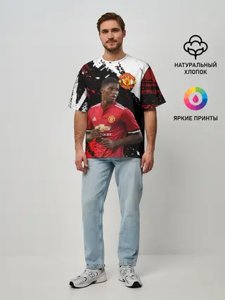 Мужская футболка оверсайз / Manchester United: Рашфорд.
