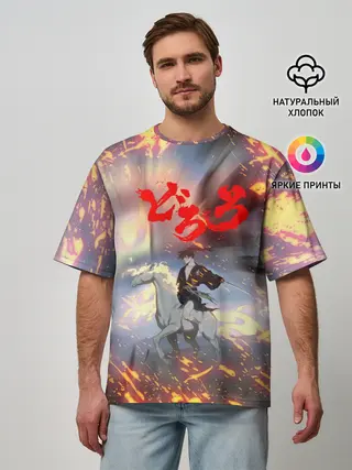 Мужская футболка оверсайз / Хяккимару и Мидоро | Дороро