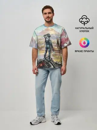 Мужская футболка оверсайз / The Outer Worlds