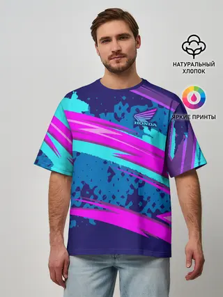 Мужская футболка оверсайз / HONDA