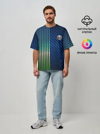 Мужская футболка оверсайз / Фантазия на тему Alfa-Romeo